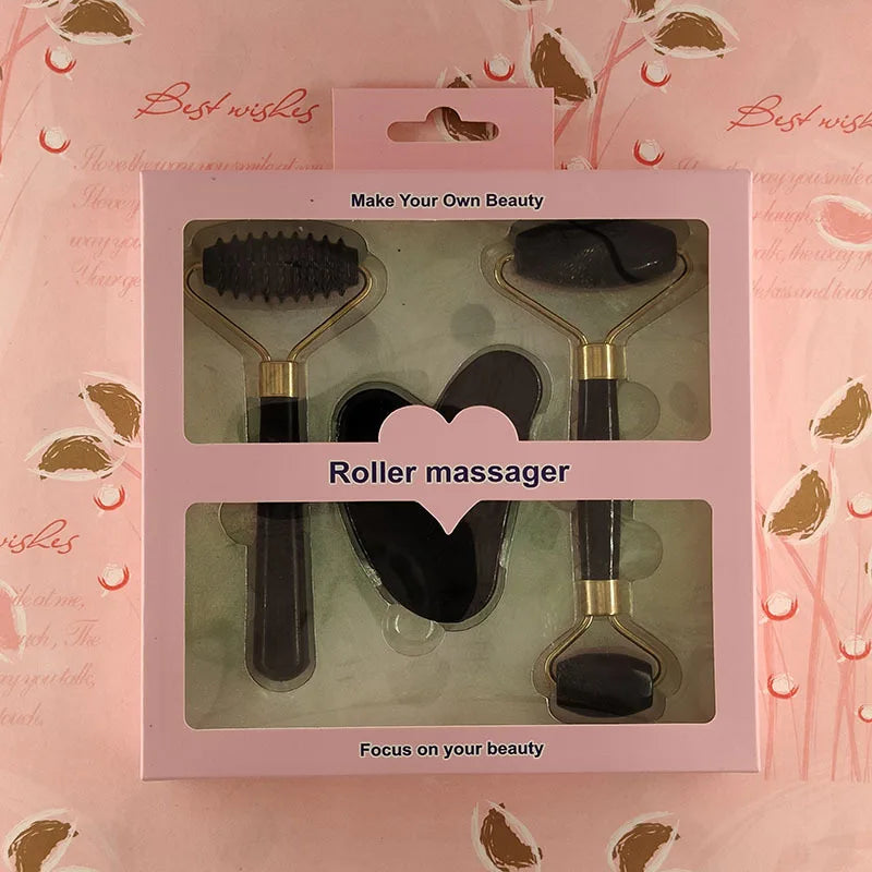 Ensemble de 3 pièces en résine - Massage pour le visage