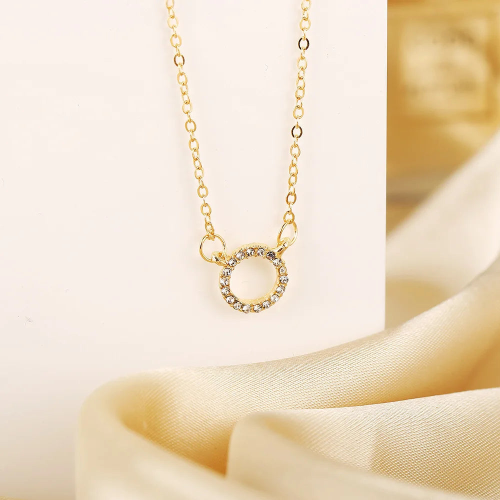 Bijoux élégants Collier pendentif Cercle en cristal