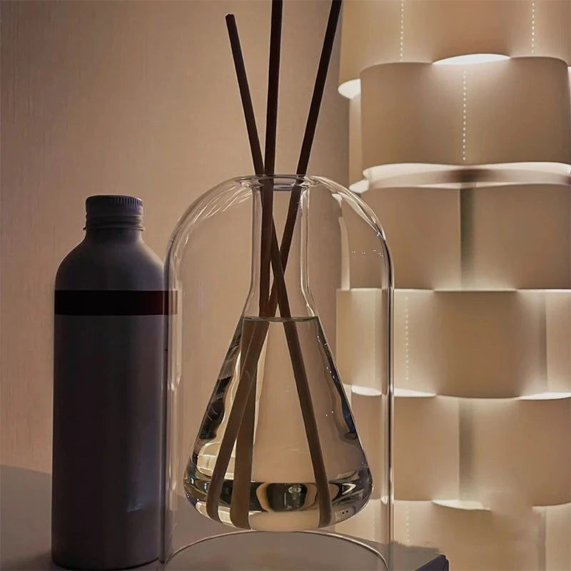 Bouteille de diffuseur d’aromathérapie Huile essentielle en verre avec diffuseurs Bâtons Décoration moderne pour la maison