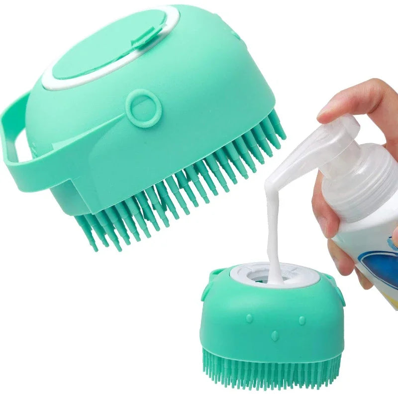 Brosse shampooing pour chien de compagnie  80ml toilettage silicone souple