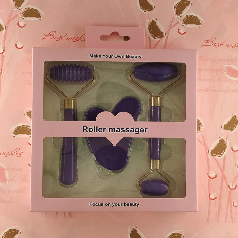 Ensemble de 3 pièces en résine - Massage pour le visage