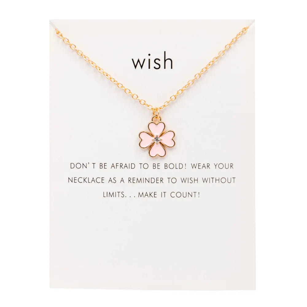 Bijoux Collier pendentif Trèfle 4 Feuille - Porte Bonheur 🍀