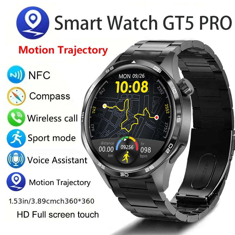 GT5 PRO Smart Watch Homme Watch 5 Pro  HD Screen Bluetooth Call GPS