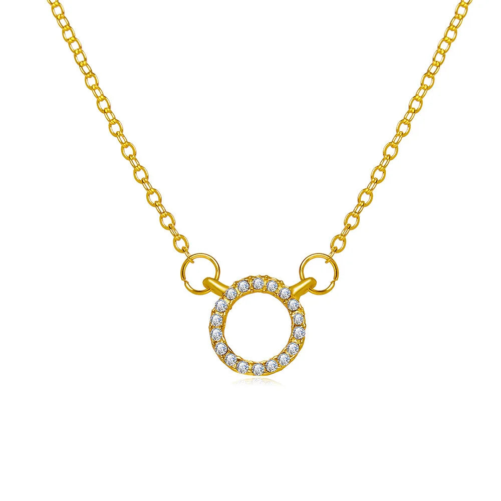 Bijoux élégants Collier pendentif Cercle en cristal