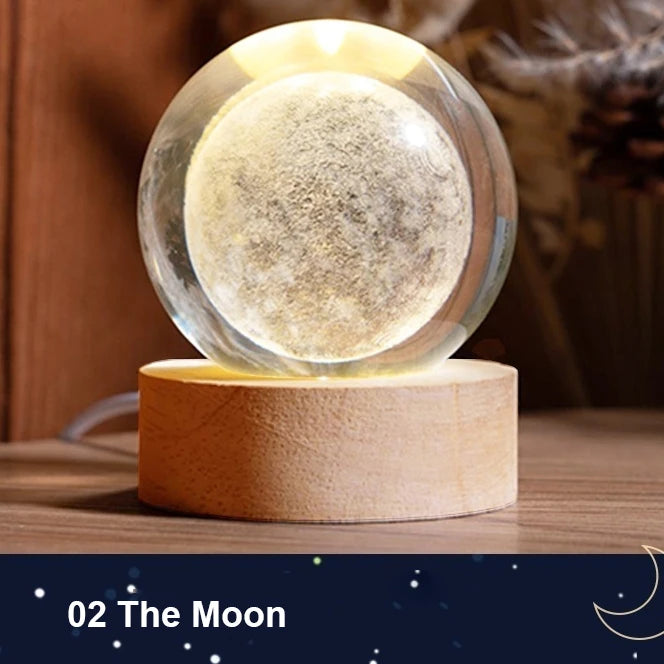 Veilleuse LED Voie Lactée Galaxie Système solaire Boule de cristal