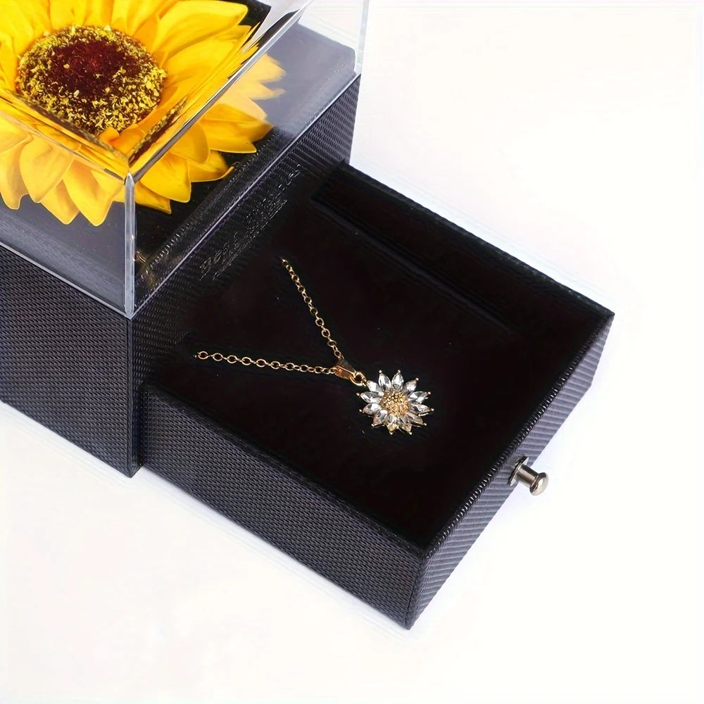 Ensemble cadeau élégant de Collier Tournesol