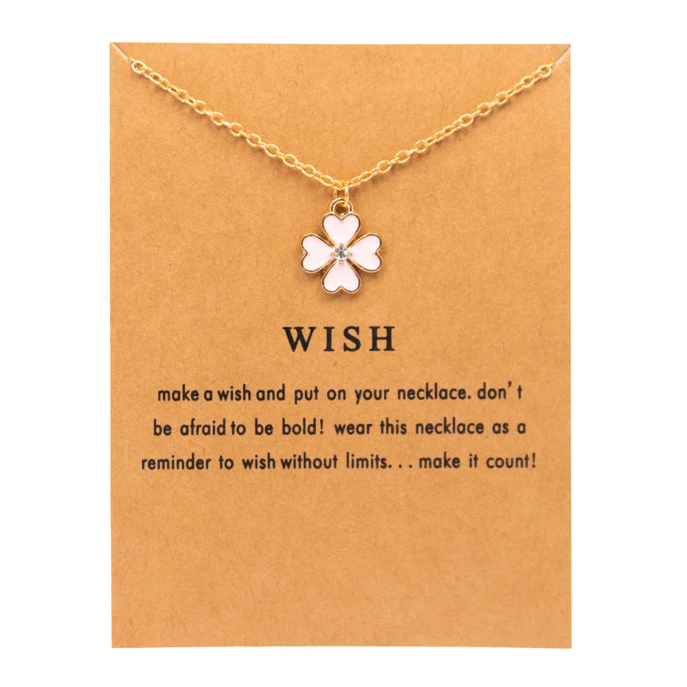 Bijoux Collier pendentif Trèfle 4 Feuille - Porte Bonheur 🍀