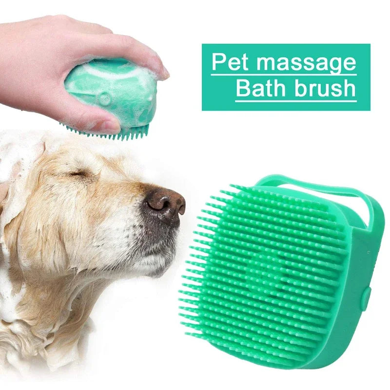 Brosse shampooing pour chien de compagnie  80ml toilettage silicone souple