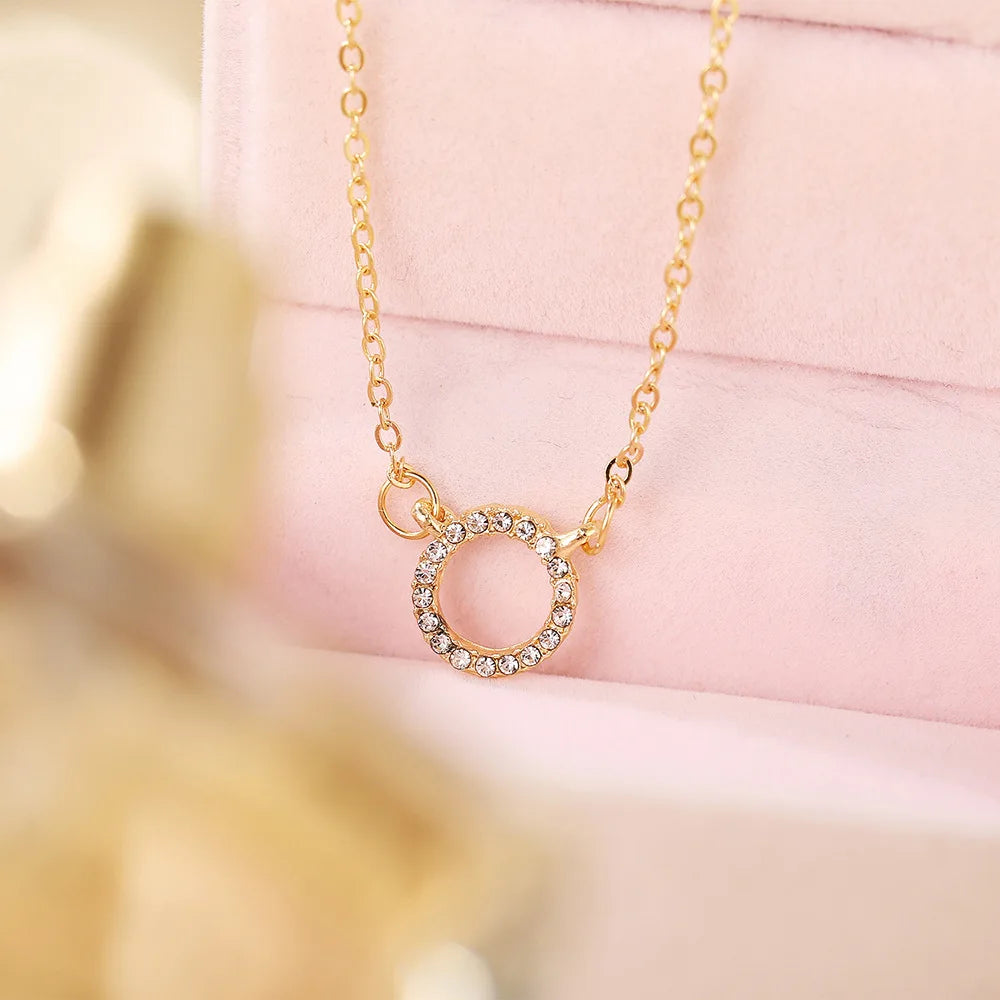 Bijoux élégants Collier pendentif Cercle en cristal