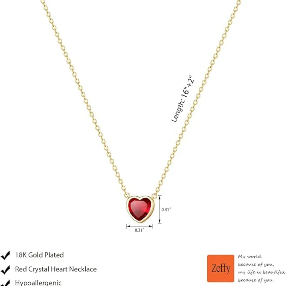 MEDFOLY Colliers Cœur Plaqué or 14K Colliers ras du cou anti-allergie