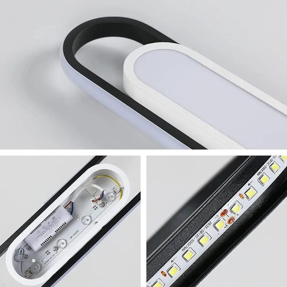 Plafonnier LED Ovale 24W,6500K chambre à coucher, cuisine, salon