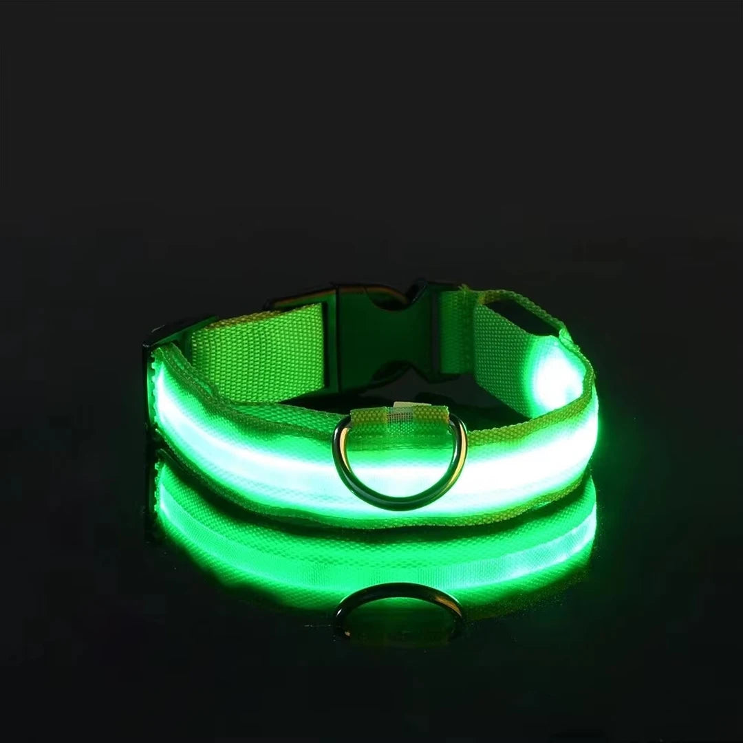 Reflective LED Dog Collar for Night Flashing Glow In The Dark Dog Leash Dogs Luminous Fluorescent Pet Dog Collar Pet Products