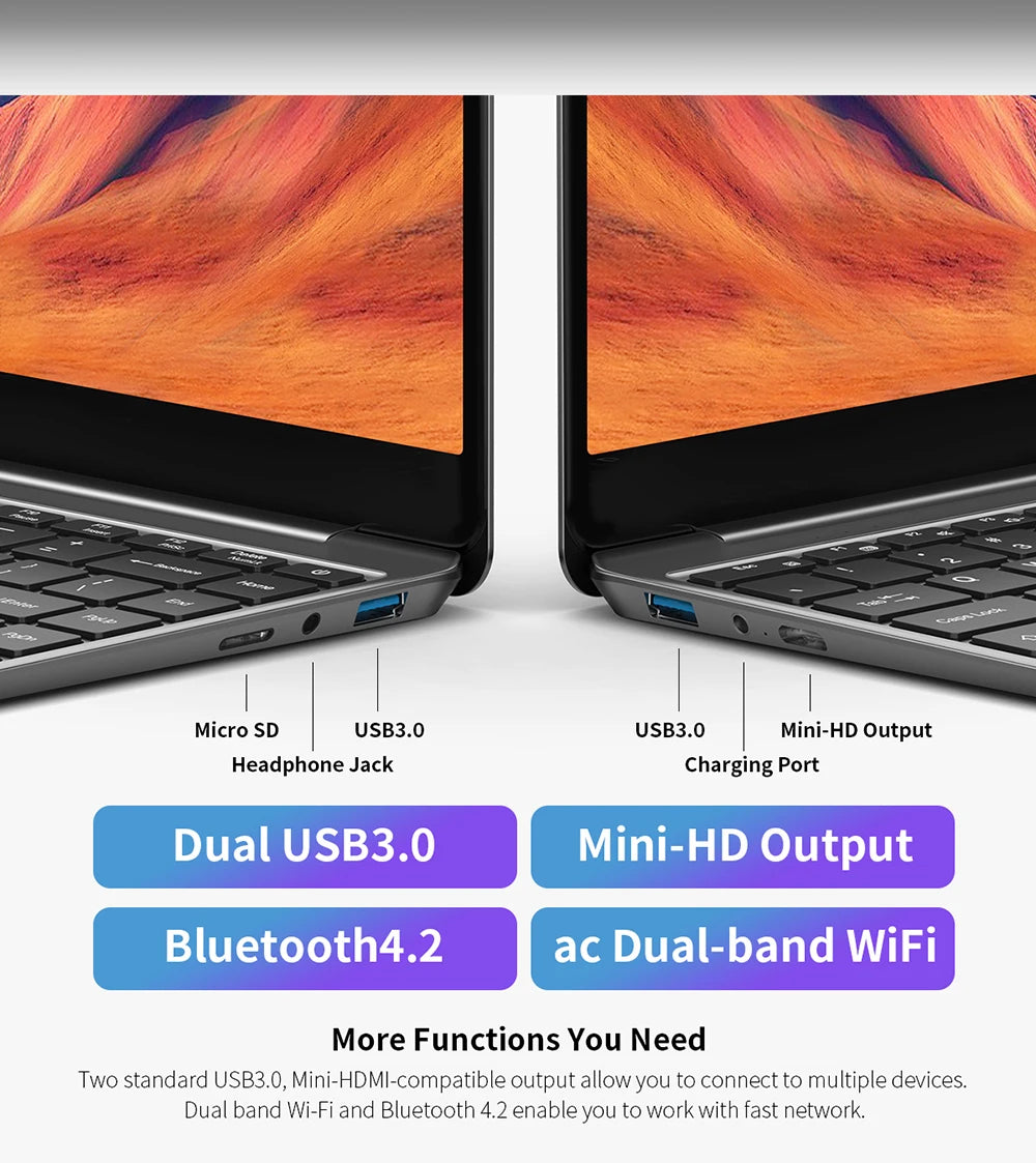 TECLAST F7S ordinateur portable 14,1 pouces écran IP Notebook 8GB RAM 128GB Windows