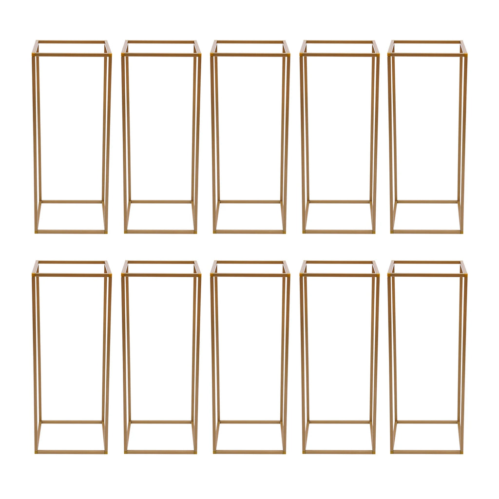 10Pcs Colonnes en Métal Doré | 80 cm Présentoir bouquet Décoration Mariage Fête Anniversaire Évenements