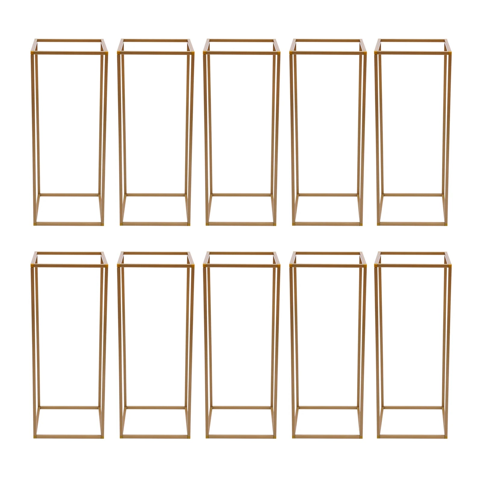 10Pcs Colonnes en Métal Doré | 80 cm Présentoir bouquet Décoration Mariage Fête Anniversaire Évenements