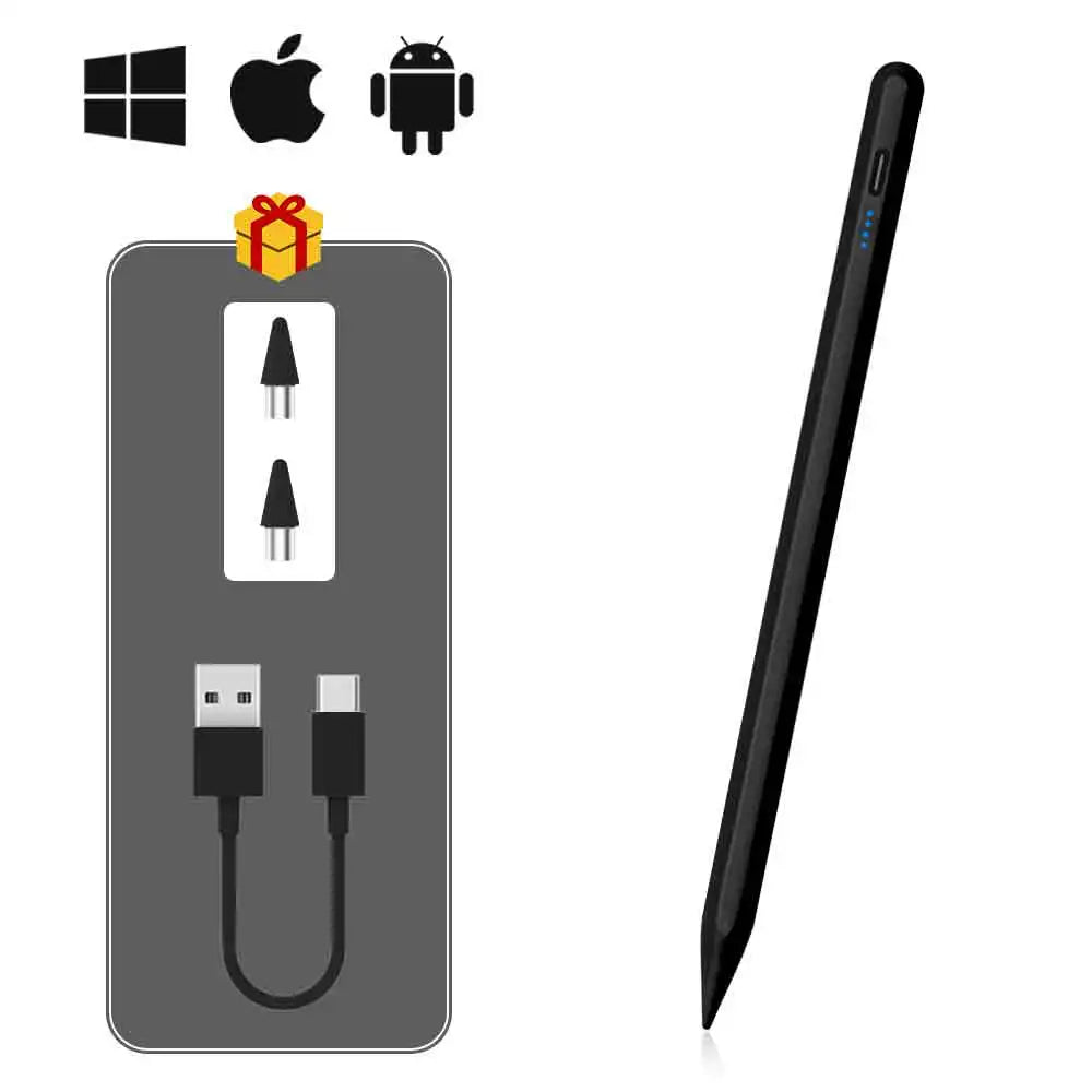 Stylet Universel | Smartphone, Tablette, Ordinateur iOS Android Windows avec Étui de transport | Absorption magnétique Charge rapide