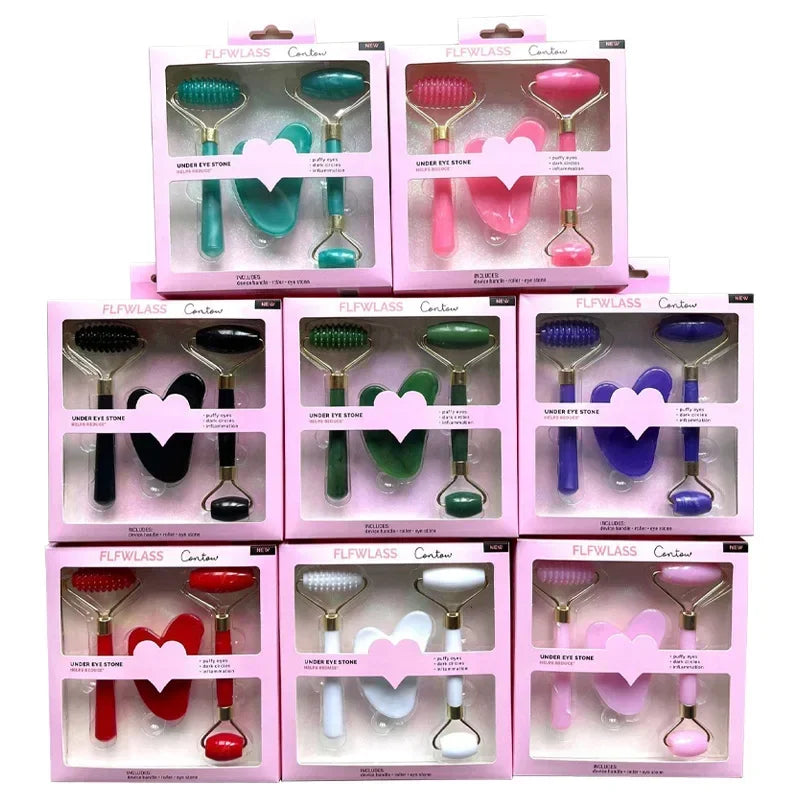 Ensemble de 3 pièces en résine - Massage pour le visage