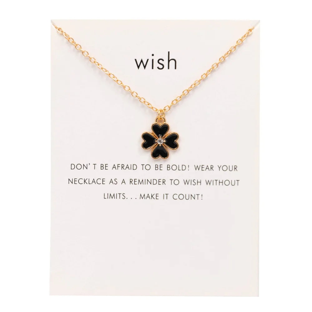 Bijoux Collier pendentif Trèfle 4 Feuille - Porte Bonheur 🍀
