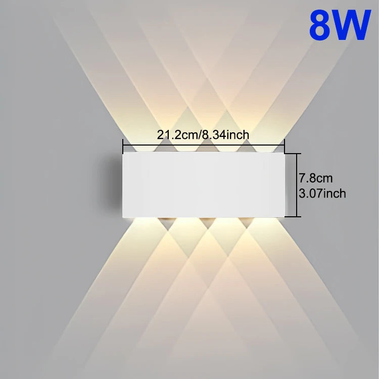 Applique murale LED étanche intérieur/extérieure Jardin Porche Cour Salle de bain