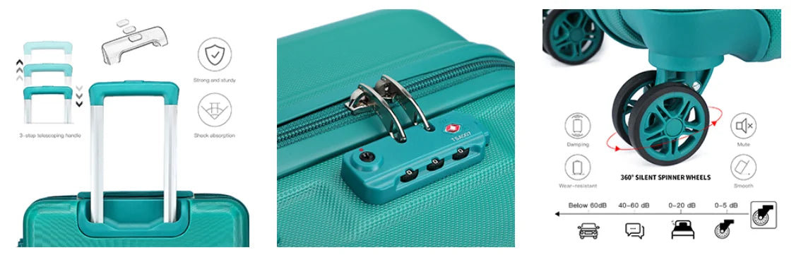 Ensemble de Valise rigide | 4 pièces, léger et solide