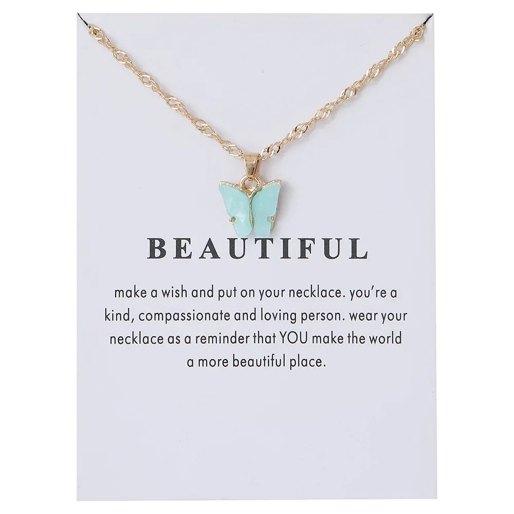 Bijoux Collier pendentif Papillon