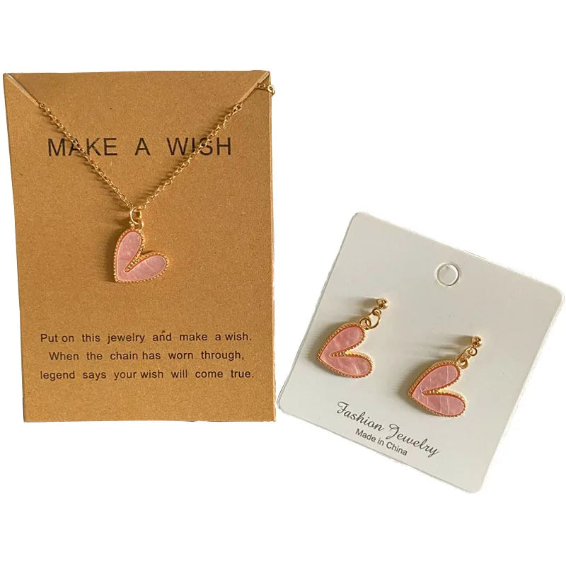 Bijoux Collier pendentif Cœur Rose