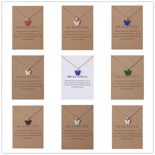 Bijoux Collier pendentif Papillon