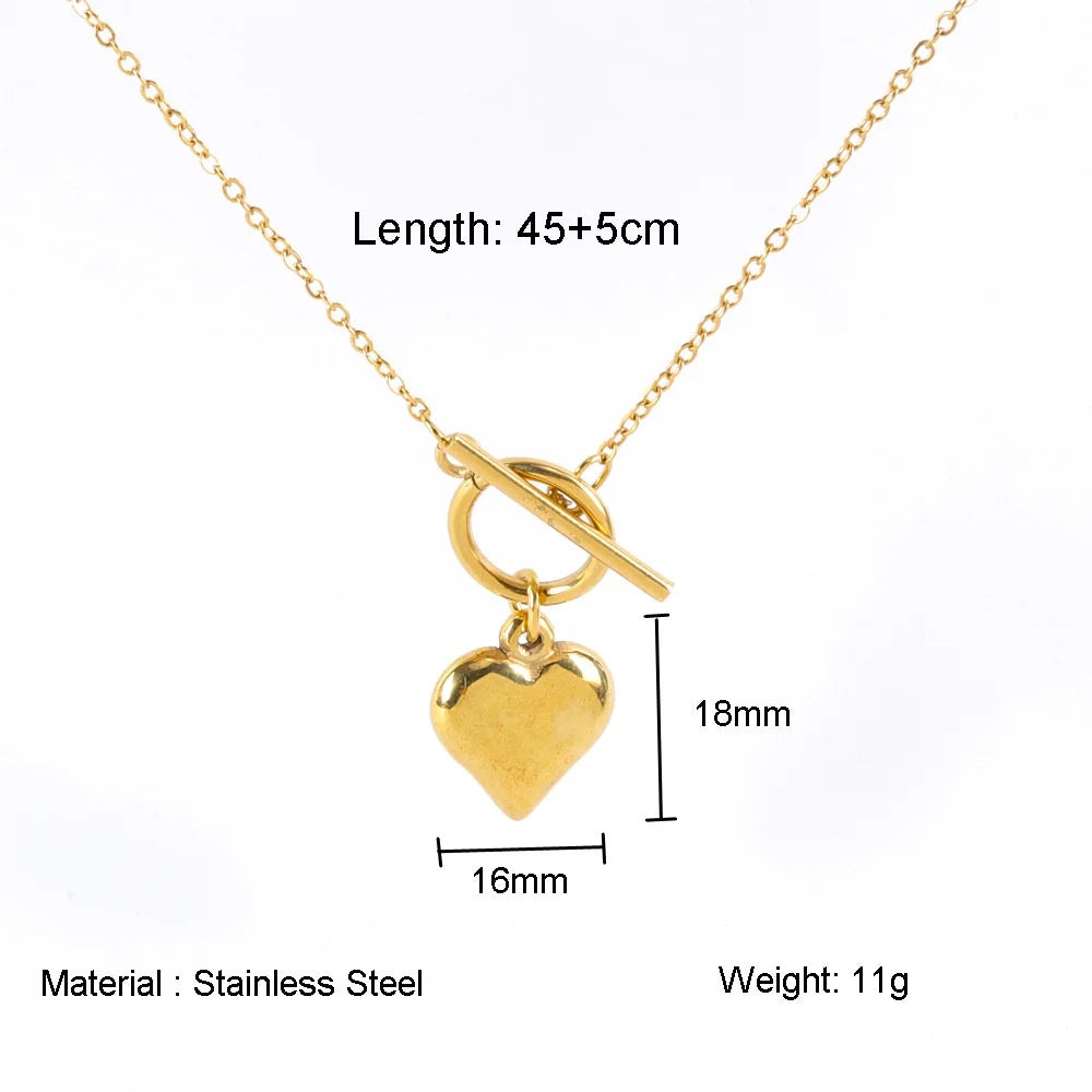 MEDFOLY Colliers Cœur Plaqué or 14K Colliers ras du cou anti-allergie