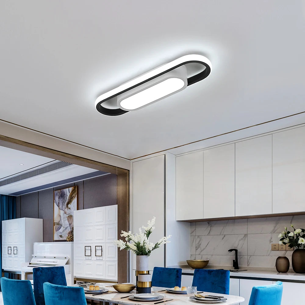 Plafonnier LED Ovale 24W,6500K chambre à coucher, cuisine, salon