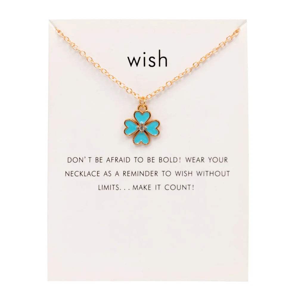 Bijoux Collier pendentif Trèfle 4 Feuille - Porte Bonheur 🍀