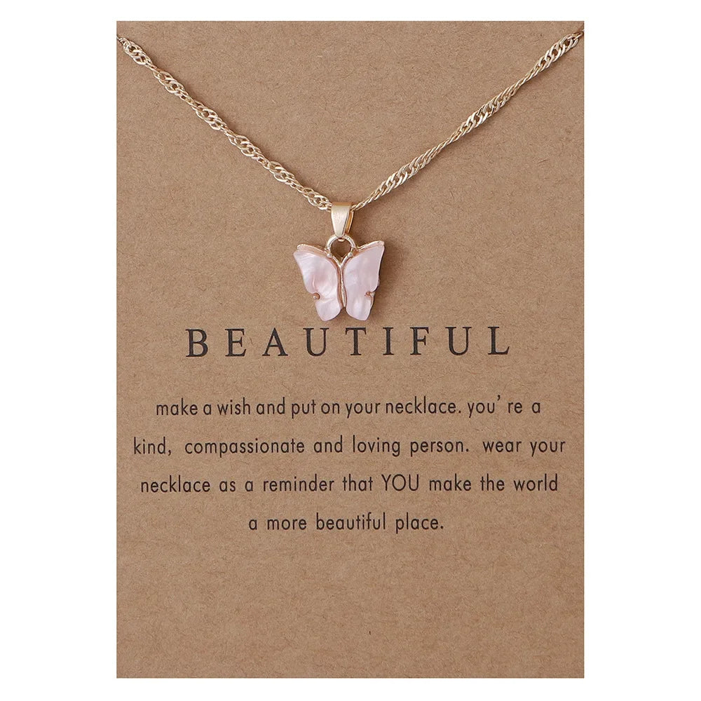 Bijoux Collier pendentif Papillon