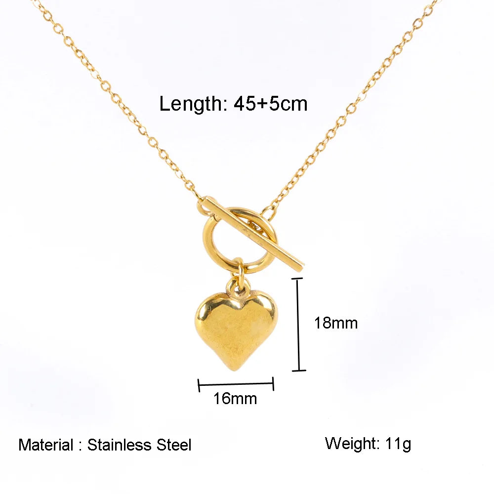 MEDFOLY Colliers Cœur Plaqué or 14K Colliers ras du cou anti-allergie